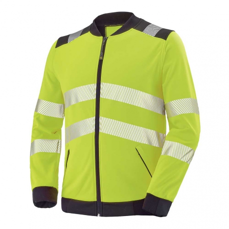 Veste polaire haute visibilité SIGNAL jaune fluo et noir - AFS