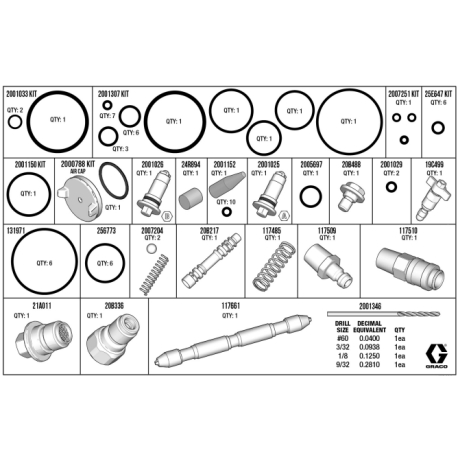 Kit de pièces détachées pour pistolet FUSION FX avec mallette rechargeable