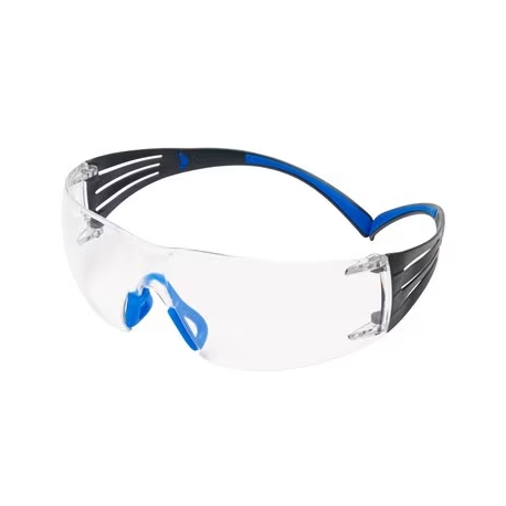 Lunettes à branches SecureFit 400 bleu - gris avec oculaire incolore